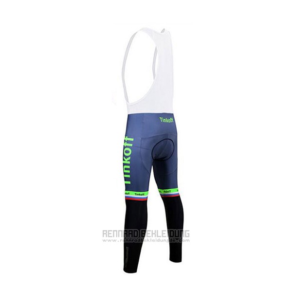 2017 Fahrradbekleidung Tinkoff Grun Trikot Langarm und Tragerhose